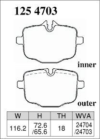 DIXCEL Rear Brake Pads – BMW M2 (G87) / M3 (G80) / M4 (G82)