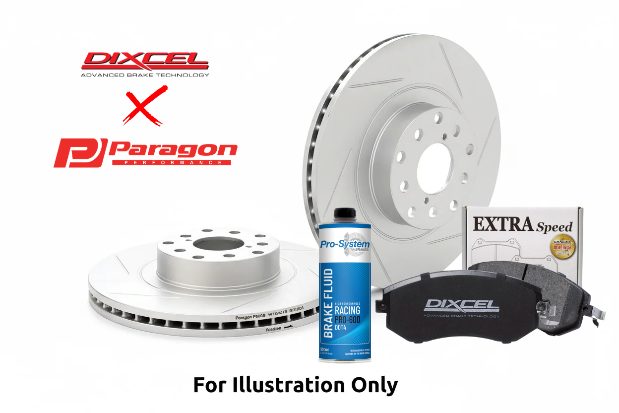 Paragon PAR4654S-10 Front Rotor + Dixcel Brake Pad Combo – Subaru STI / Liberty GT / BRZ tS / Toyota 86 Brembo (2001-2017)