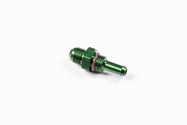 Radium 20-0170 Fuel Surge Tank Bulkhead Fitting, 6AN ORB, 6AN Male Flare to 8.5mm Barb - Radium Engineering | Coore Australia