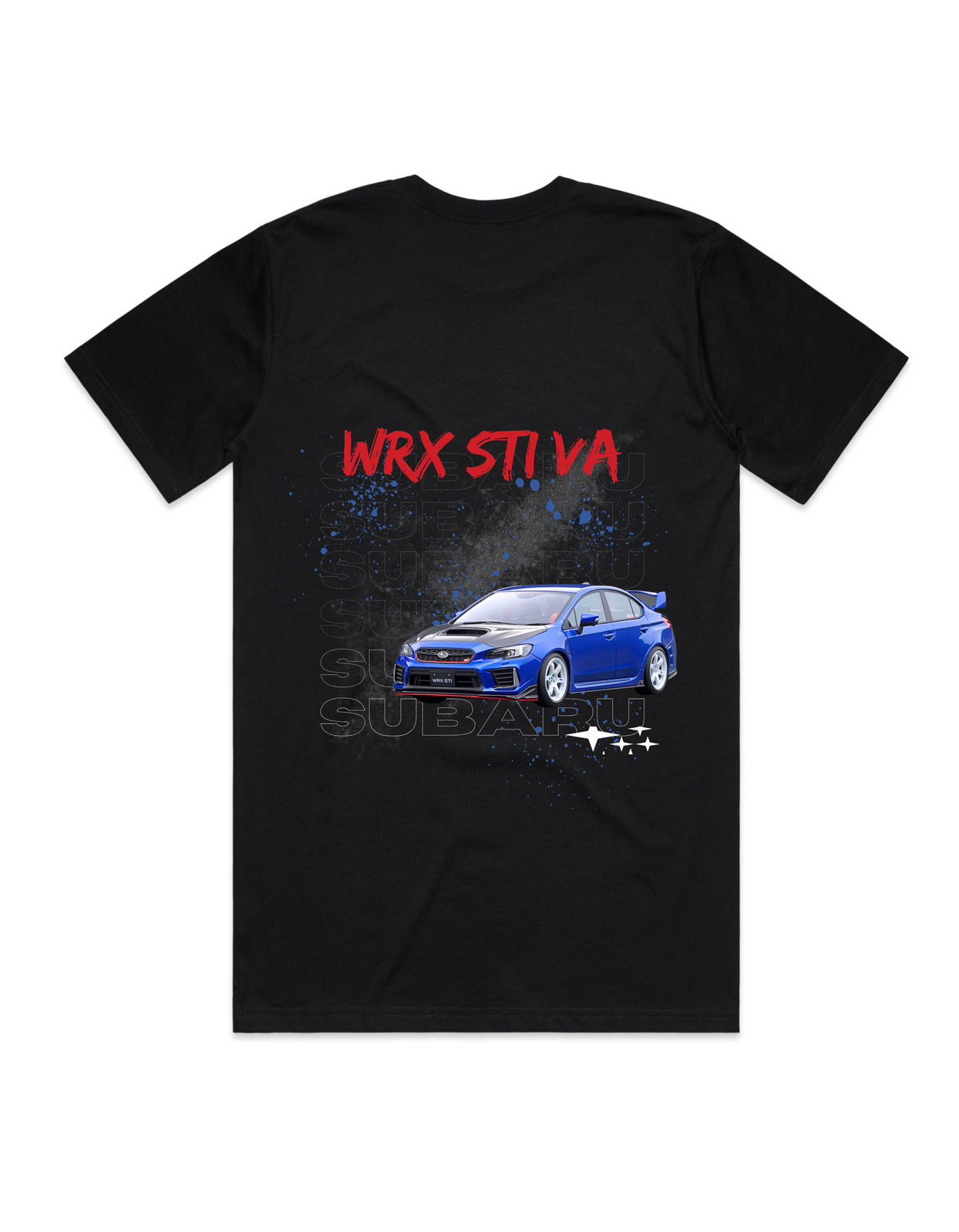 Black Mens Subaru WRX STI VA T-Shirt