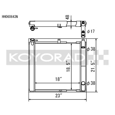 Koyo Performance Radiator Mazda RX-7 FC 1.3L Turbo N-FLO (Dual Pass) 1986-1991