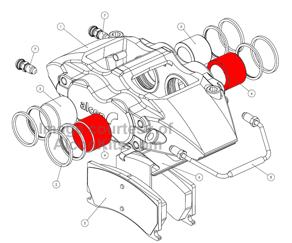 Alcon PSS4130X505 Brake Piston Seal