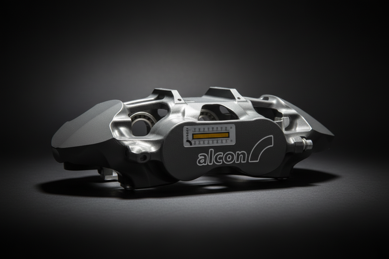 Alcon Billet R5 caliper detail dark background