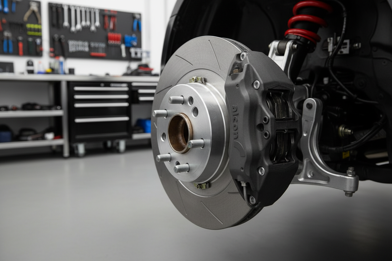 Alcon caliper workshop detail shot