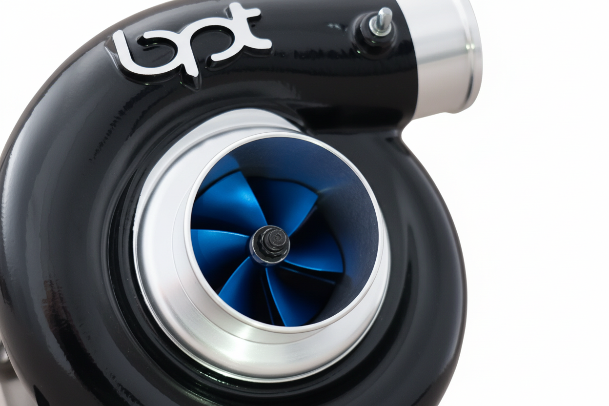 BPT Turbocharger with blue wheel on white background