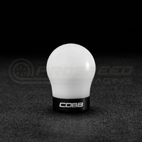 Cobb Tuning Gear Knob White/Black - Ford Focus ST LW/LZ/Focus RS LZ/Fiesta WZ