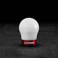 Cobb Tuning Gear Knob White/Red - Ford Focus ST LW/LZ/Focus RS LZ/Fiesta WZ