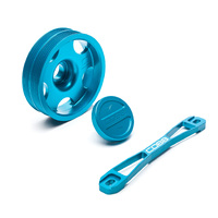 Cobb Tuning Main Pulley + Oil Cap + Battery Tie Teal - Subaru All Models (EJ20/EJ25)