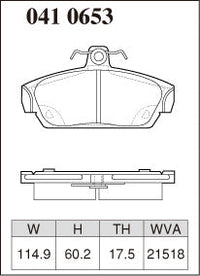 DIXCEL Front Brake Pads - Rover MGF (RD18K) - 1.8 / 1.8 VVC – view 2