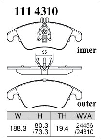 DIXCEL Front Brake Pads - Mercedes-Benz C-Class (W204) / E-Class (W212) / CLS (C218) / SLK (R172) – view 2