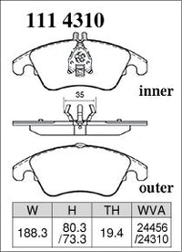 DIXCEL Front Brake Pads - Mercedes-Benz C-Class (W204) / E-Class (W212) / CLS (C218) / SLK (R172) – view 2