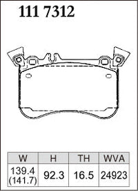 DIXCEL Front Brake Pads – Mercedes-AMG A45 (W176) / CLA45 (C117) / GLA45 (X156)