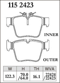 Dixcel Rear Brake Pads – Mercedes-Benz GLC200 / GLC220d / GLC250 / GLC300 / GLC350e / GLC43 (X253)