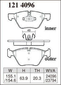 DIXCEL Front Brake Pads - BMW 1 Series (E81/E82/E87/E88) / 3 Series (E90/E91/E92/E93) / 5 Series (E60/E61) / Z4 (E89) – view 2