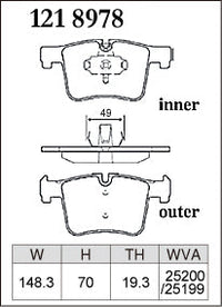 DIXCEL Front Brake Pads - BMW 1 Series (F20) / 2 Series (F22/F23) / 3 Series (F30/F31/F34) / 4 Series (F32/F36) / X3 (F25) / X4 (F26) – view 2