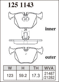 DIXCEL Rear Brake Pads – BMW M3 (E46) / M5 (E39)