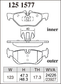 DIXCEL Rear Brake Pads - BMW 1 Series (E82/E87/E88) / 1M (E82) / 3 Series (E90/E91/E92/E93) / X1 (E84) – view 2