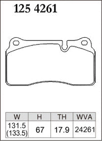 DIXCEL Rear Brake Pads – BMW M2 (F87) / M3 (F80) / M4 (F82) – 2NH