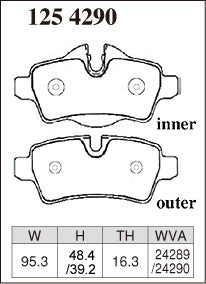 DIXCEL Rear Brake Pads - Mini Hatch (R56) / Clubman (R55) / Convertible (R57) / Coupe (R58) / Roadster (R59 – view 2