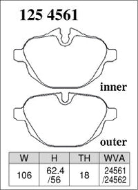 DIXCEL Rear Brake Pads - BMW 5 Series (F10/F11/G30/G31) / X3 (F25/G01) / X4 (F26/G02) / X5 (G05) / Z4 (E89) – view 2