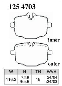 DIXCEL Rear Brake Pads – BMW M2 (G87) / M3 (G80) / M4 (G82)