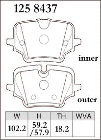 DIXCEL Rear Brake Pads - BMW M135 (F70) / X1 M35i (U11) / X2 M35i (U10) / MINI JCW Countryman (U25) – view 2