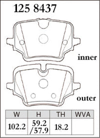 DIXCEL Rear Brake Pads - BMW M135 (F70) / X1 M35i (U11) / X2 M35i (U10) / MINI JCW Countryman (U25) – view 2