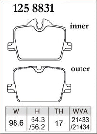 DIXCEL Rear Brake Pads - Toyota GR Supra GT (A90) / BMW Z4 (G29) / i4 (G26) - 330mm Rear Rotor – view 2