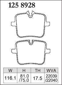 DIXCEL Rear Brake Pads – BMW M5 (F90) / M8 (F91/F92/F93) / X5 M & X6 M (F95/F96)