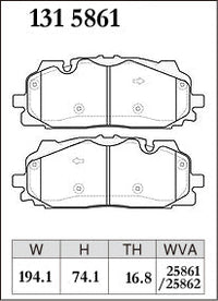 DIXCEL Front Brake Pads – Audi RS3 (8Y) / RSQ3 (F3) / RS5 (F5) / SQ5 (FY) / SQ7 (4M) / SQ8 (4M)