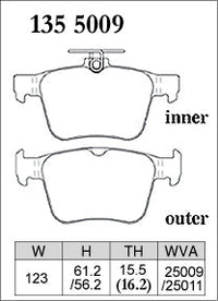 DIXCEL Rear Brake Pads – VW Golf GTI / R (Mk7) / T-Roc R (A1) / Tiguan R (AD) / Audi S3 (8V)