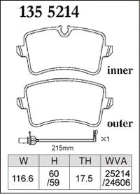 DIXCEL Rear Brake Pads – Audi S6 (C7/C7.5) / S7 (C7/C7.5) / S8 (D4)