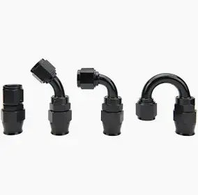 Radium 8AN PTFE Hose End Black  - Radium Engineering | Coore Australia