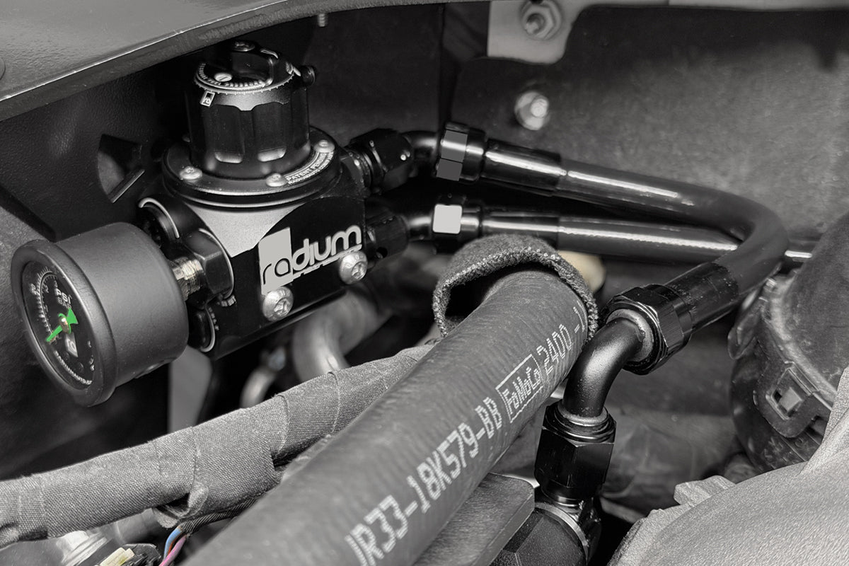 Radium 20-1816-05 MPR installed on a 2015-2017 Mustang