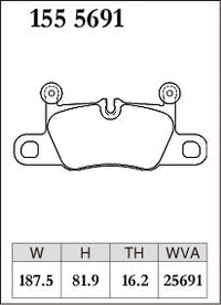 Dixcel Rear Brake Pads – Porsche 911 (991.2 / 992), Cayenne, Taycan
