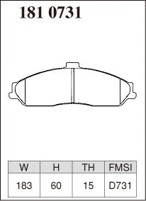 DIXCEL Front Brake Pads - Holden Commodore (VZ) / HSV Clubsport (VT/VX/VY/VZ) / Ford Falcon (BA) / Chevrolet Corvette (C5/C6) – view 2