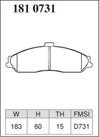 DIXCEL Front Brake Pads - Holden Commodore (VZ) / HSV Clubsport (VT/VX/VY/VZ) / Ford Falcon (BA) / Chevrolet Corvette (C5/C6) – view 2