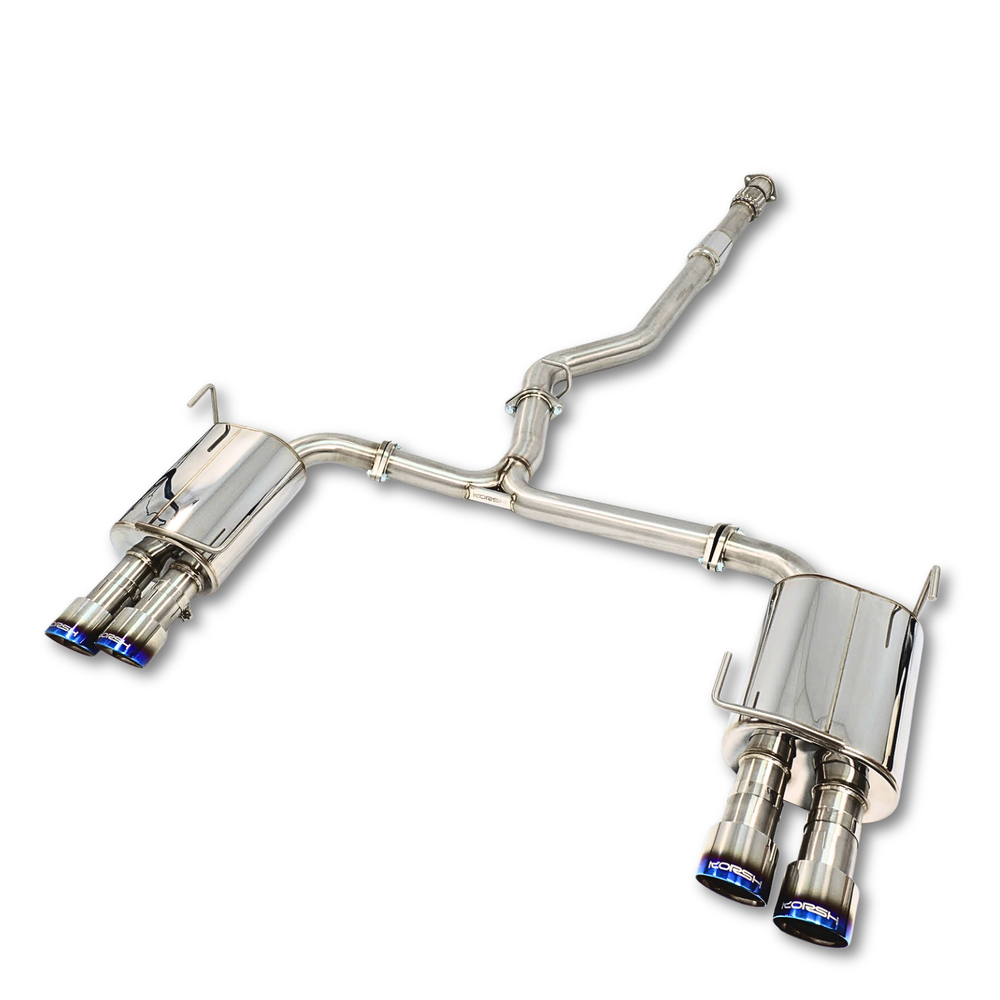 Korsh Subaru WRX 2015+ Auto CVT Turbo Back Exhaust - Stainless Steel with Titanium Tips
