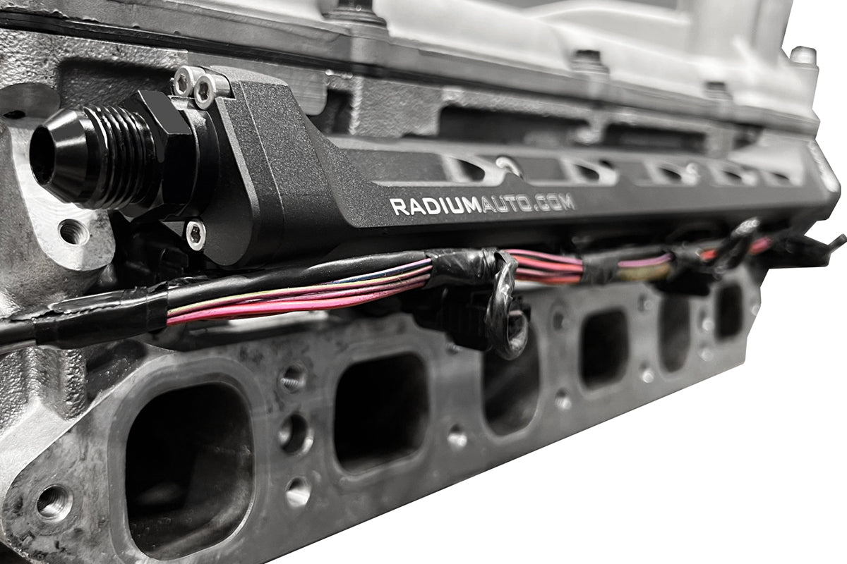 Radium 20-0878-PK Fuel Rail Plumbing Kit, VW/Audi 2.8L 24V VR6 – installed image, view 6