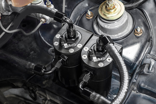 Radium 20-0337-FL dual catch can kit installed