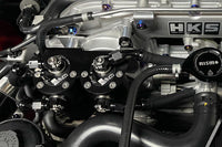 Radium 20-0566-FL dual CCV catch cans installed on R35 GT-R VR38DETT