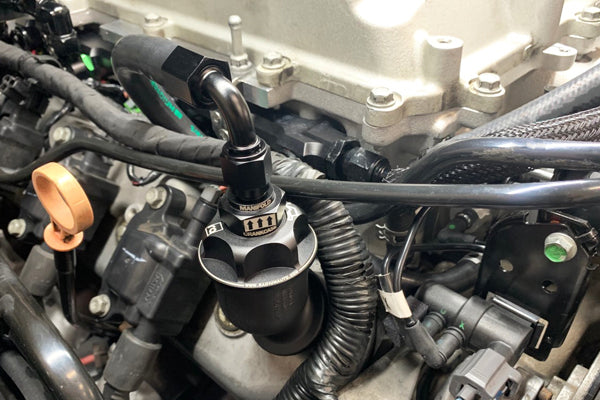 Radium VTE Vent To Engine Baffled Oil Cap Kit - Holden Commodore/HSV LSX V8  - Radium Engineering | Coore Australia