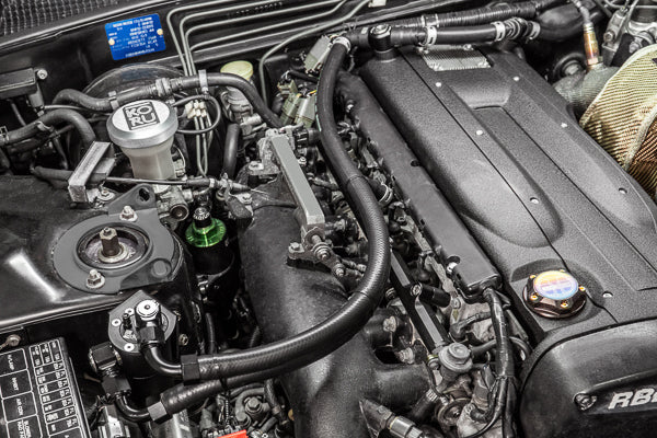 Radium Dual PCV/CCV Fluid Lock Catch Can Kit - Nissan Skyline GT-R R32  - Radium Engineering | Coore Australia