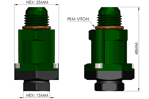 Radium Fuel Pump Adapter For Walbro F90000267 / F90000274 Pumps Only