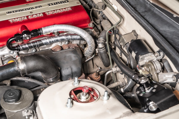 Radium 20-0726-FL catch can kit installed in Nissan S13
