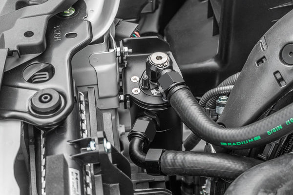 Radium 20-0756-FL CCV catch can installed in Subaru WRX VB