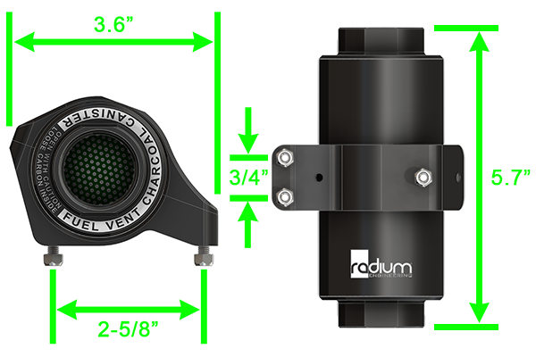 Radium Fuel Vent Charcoal Canister,