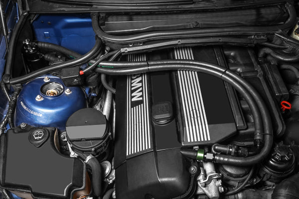 Radium 20-0873-FL BMW E46 catch can kit installed