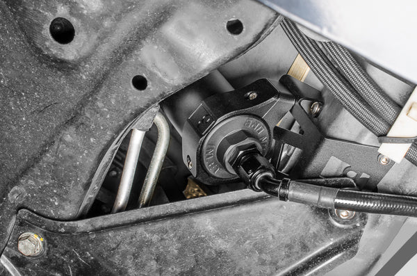 Radium 20-0946-03 Evo X fuel filter installed