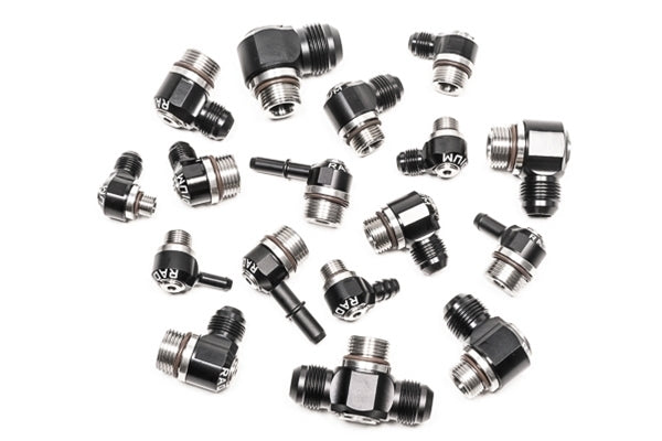 Radium V2 AN ORB to SAE Male EFI Quick Connect Low Profile Swivel Banjo Fitting  - Radium Engineering | Coore Australia